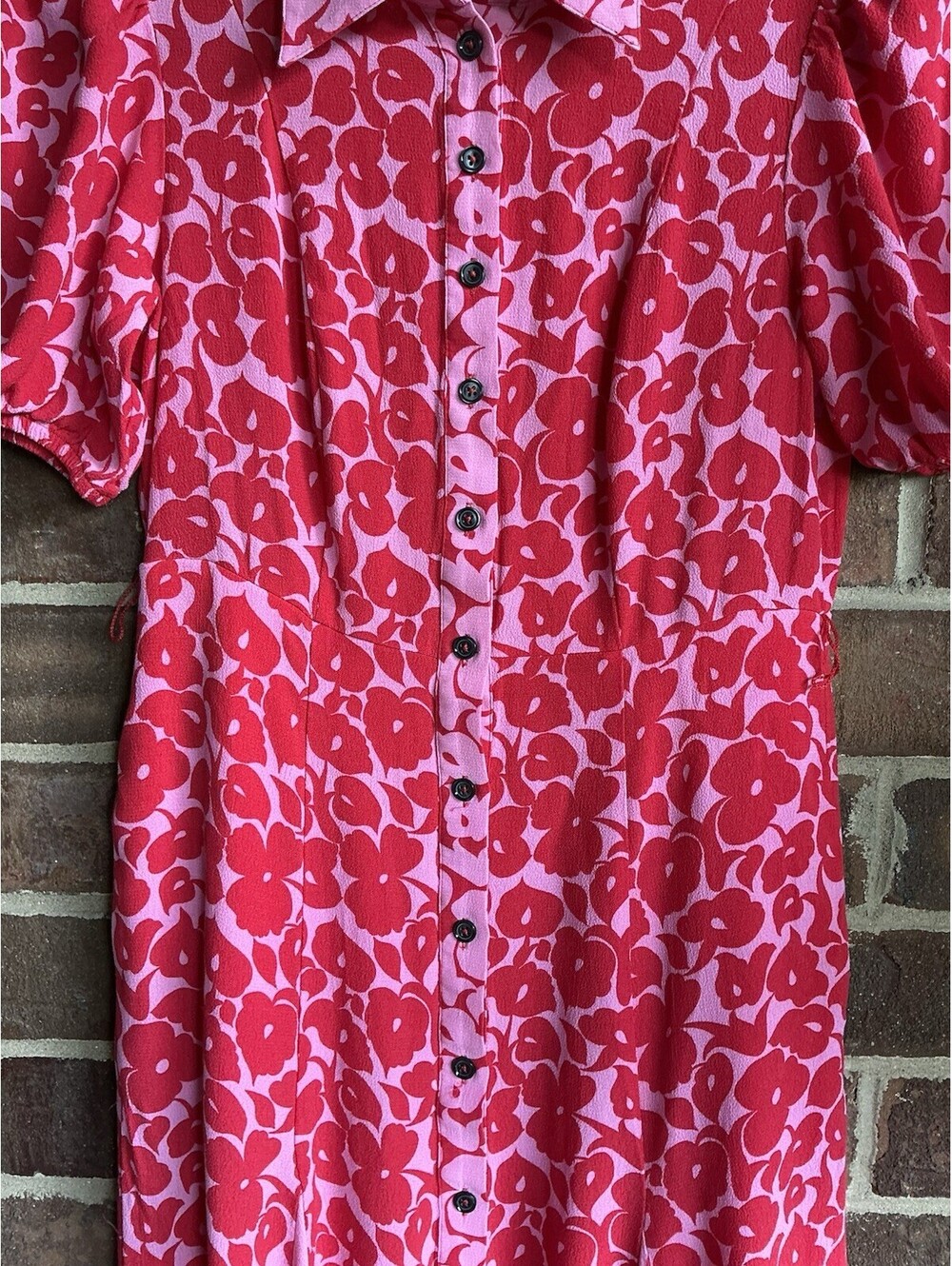 Boden Dress Size 4 Floral Print Jersey Midi Tea -Missing Belt !!! - Picture 4 of 6